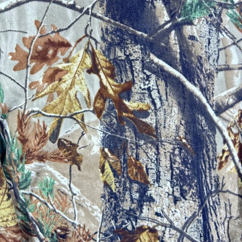 Field & Stream Camo Fleece Pullover Mens XL Real Tree Mock Neck Long Sleeve - Picture 4 of 7